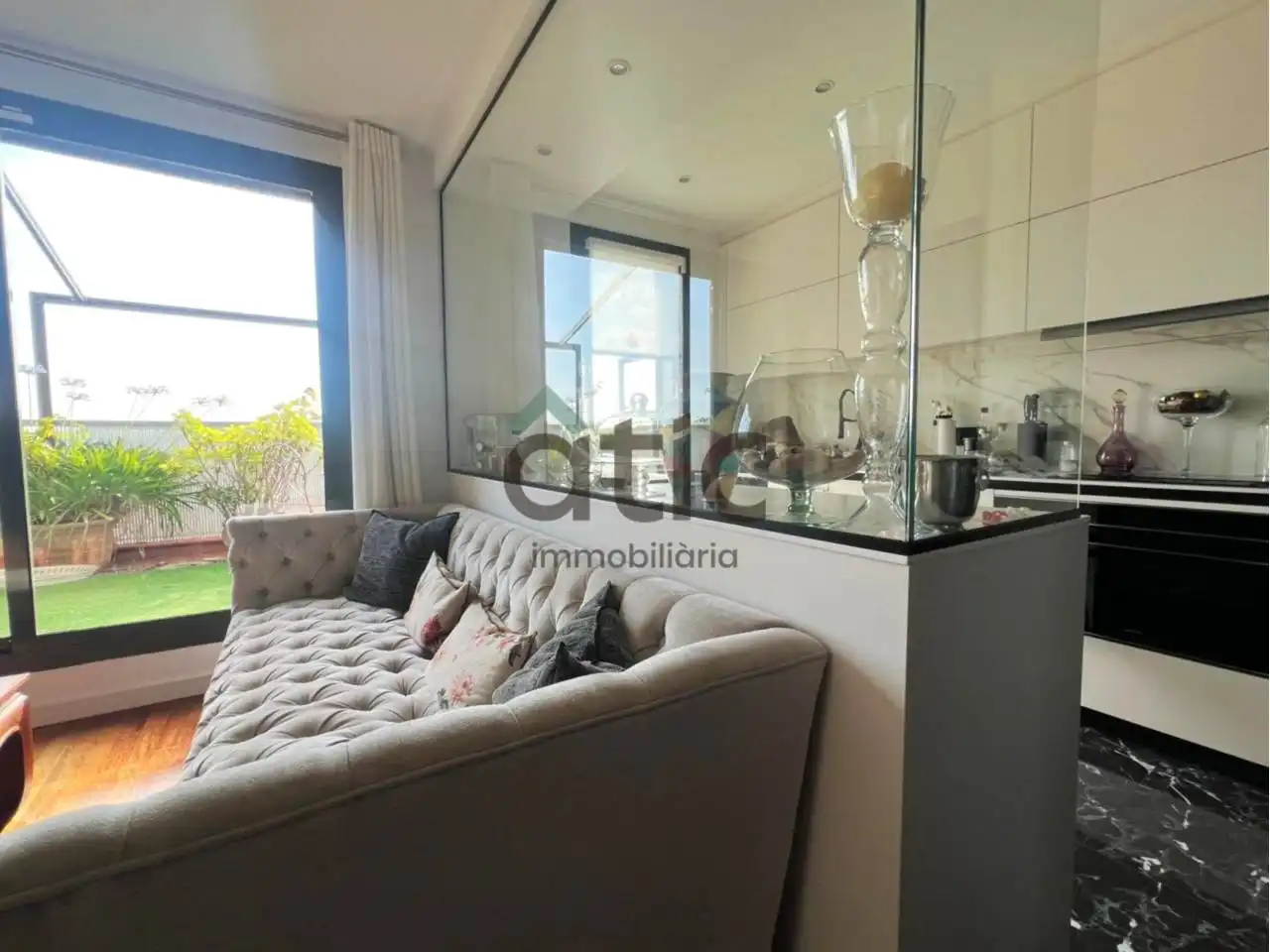 Sala de estar de Ático en venta en Manresa con Parquet, Terraza y Trastero