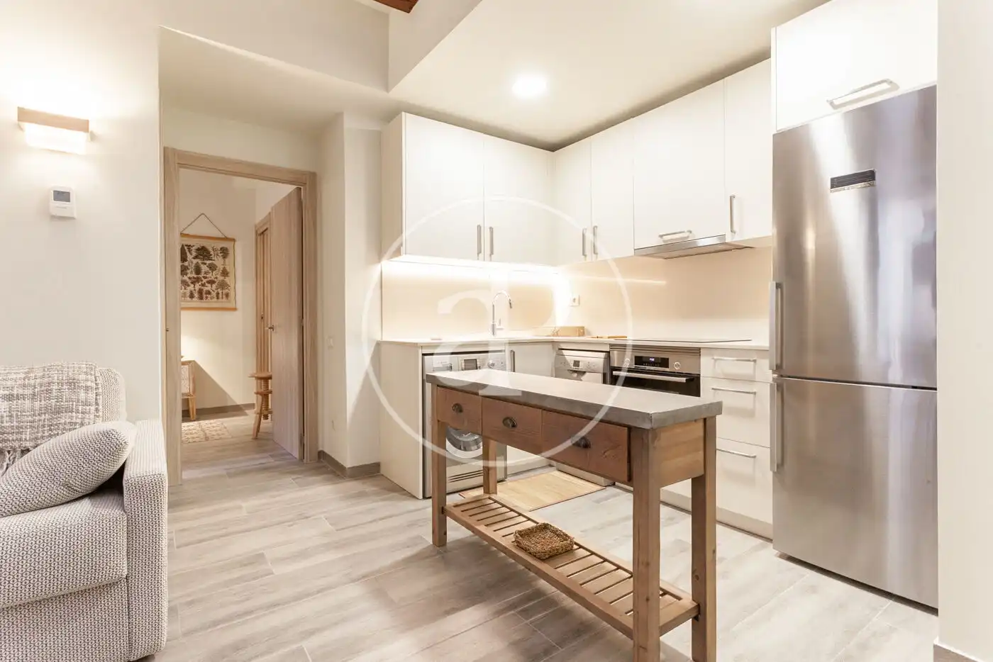 Kitchen of Flat for rent in Barcelona  with Air Conditioner, Heating and Furnished