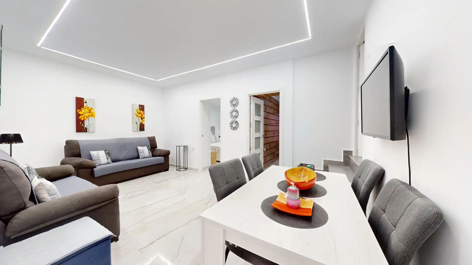 Sala d'estar de Casa adosada en venda en Sax amb Terrassa