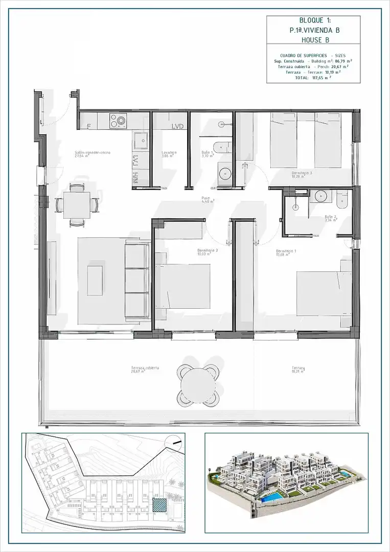 Apartamento con terraza en venta en Las Salinas, imagen 12
