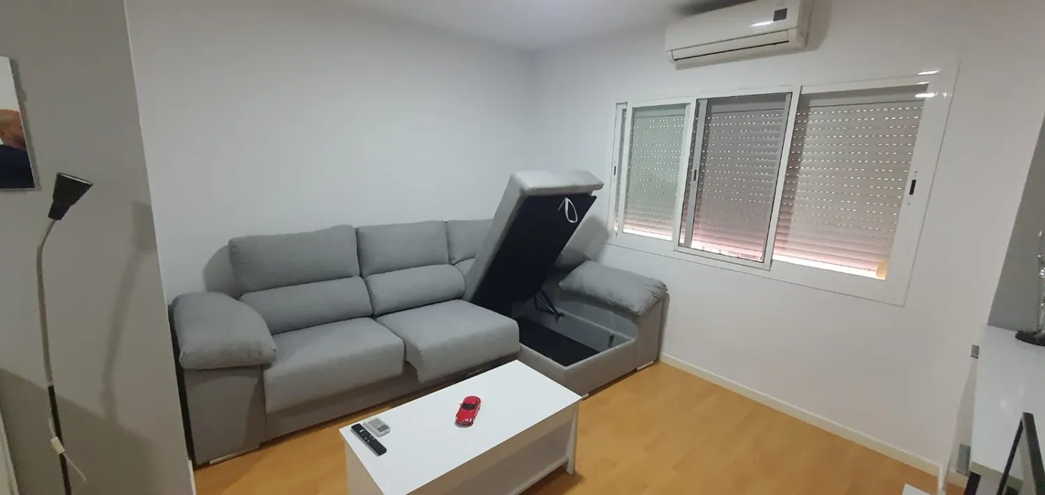 Sala de estar de Piso de alquiler en Málaga Capital con Aire acondicionado, Amueblado y Horno