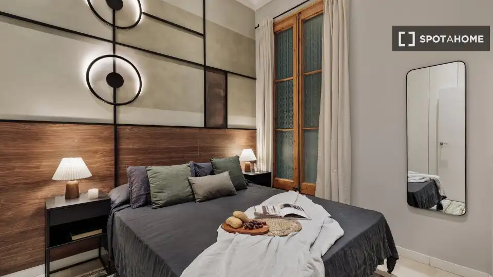 Bedroom of Flat for rent in Barcelona  with Air Conditioner, Heating and Furnished