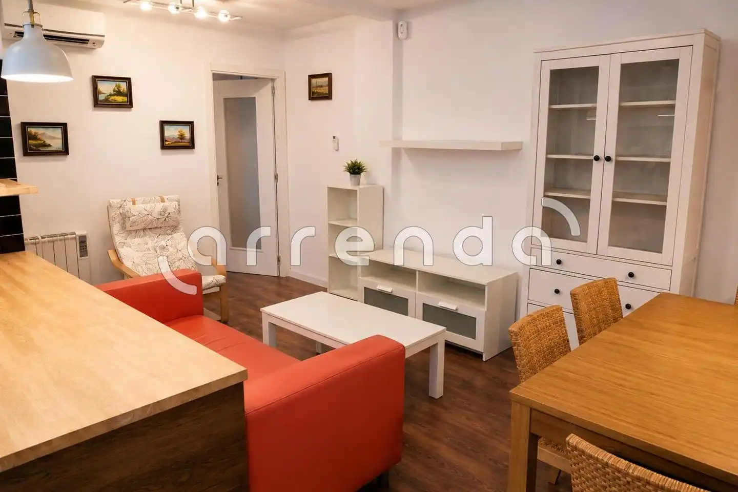 Wohnzimmer von Wohnung zur Miete in Madrid mit Klimaanlage, Heizung und Möbliert