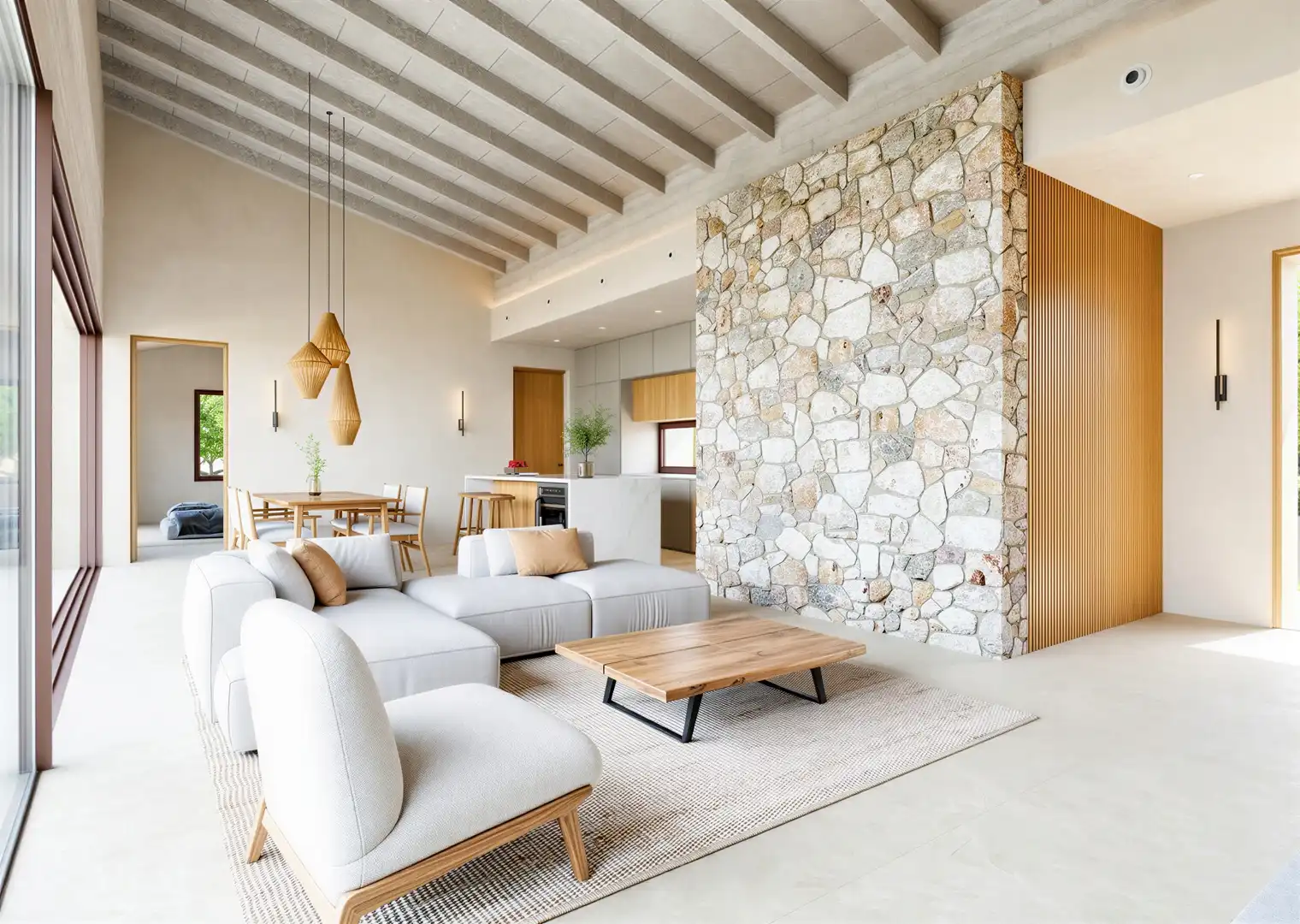 Wohnzimmer von Country house zum Verkauf in Costitx mit Klimaanlage, Heizung und Terrasse