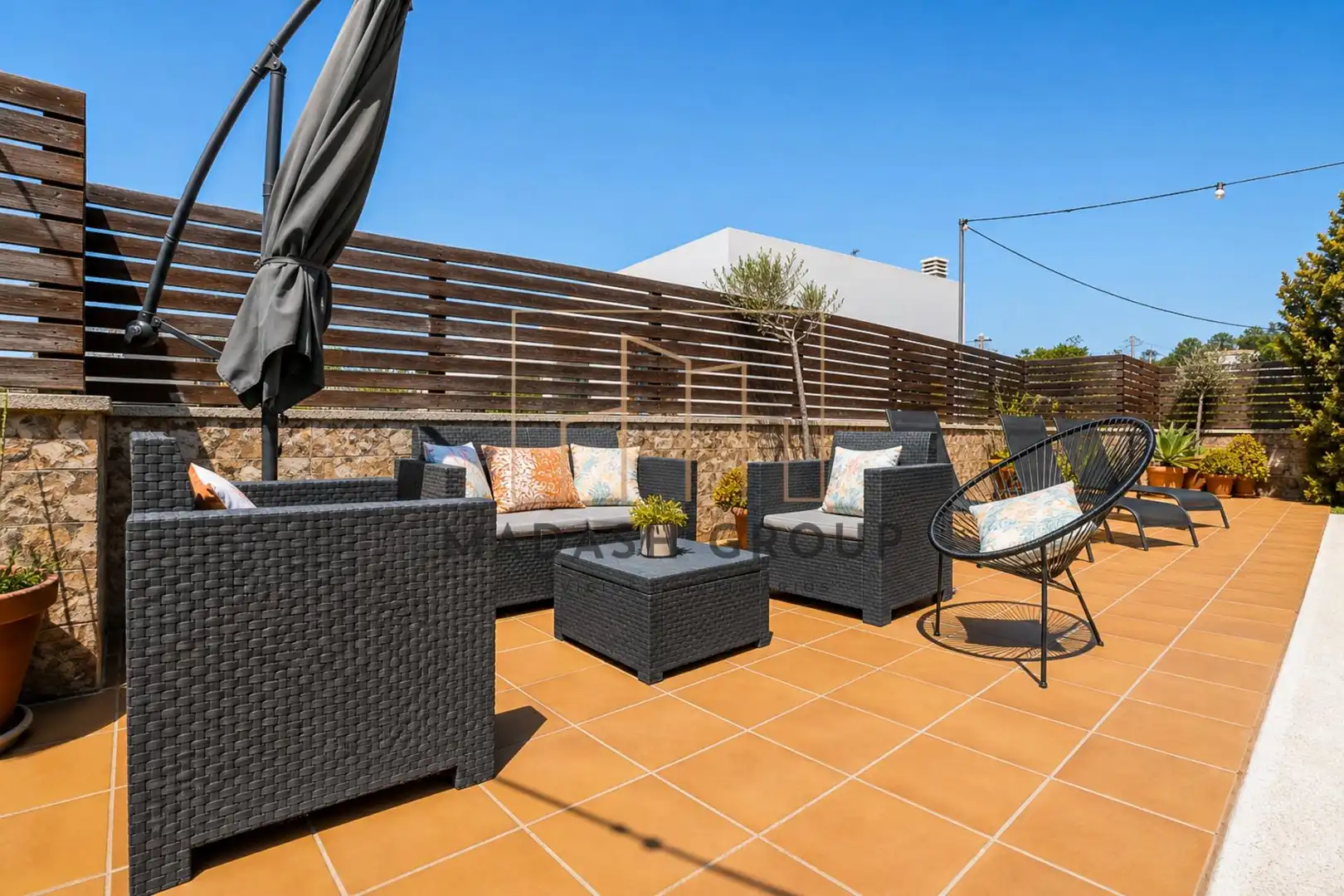 Terrassa de Casa o xalet en venda en Cunit amb Aire condicionat, Calefacció i Jardí privat