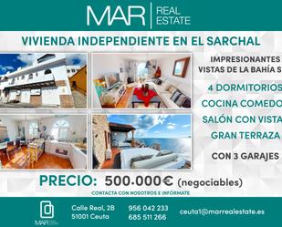 Exterior view of Single-family semi-detached for sale in  Ceuta Capital  with Air Conditioner, Terrace and Swimming Pool