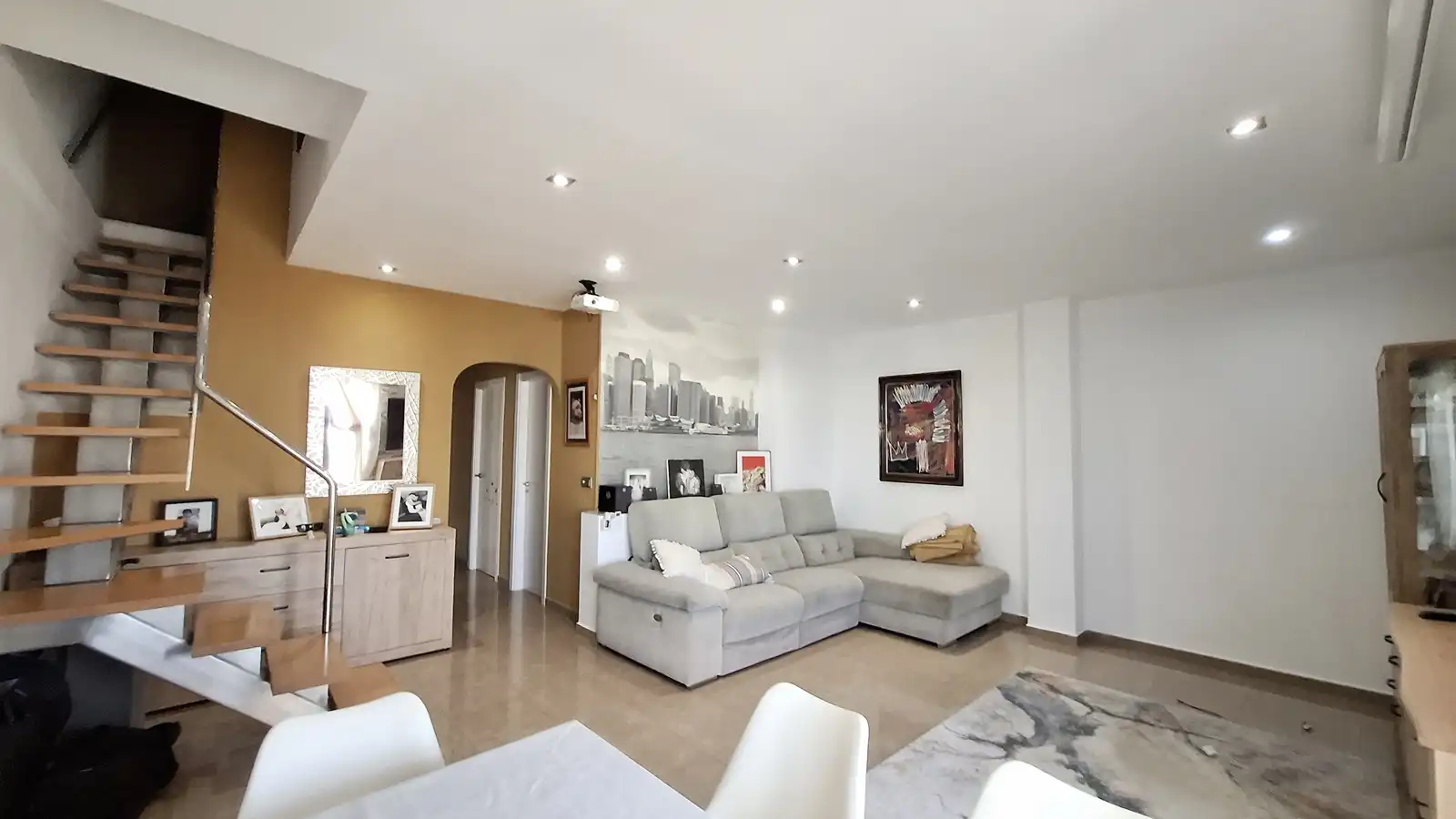 Living room of Attic for sale in Dénia  with Air Conditioner, Terrace and Storage room