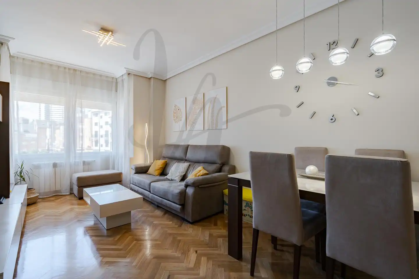 Wohnzimmer von Wohnung zum Verkauf in Madrid mit Klimaanlage, Heizung und Parkett