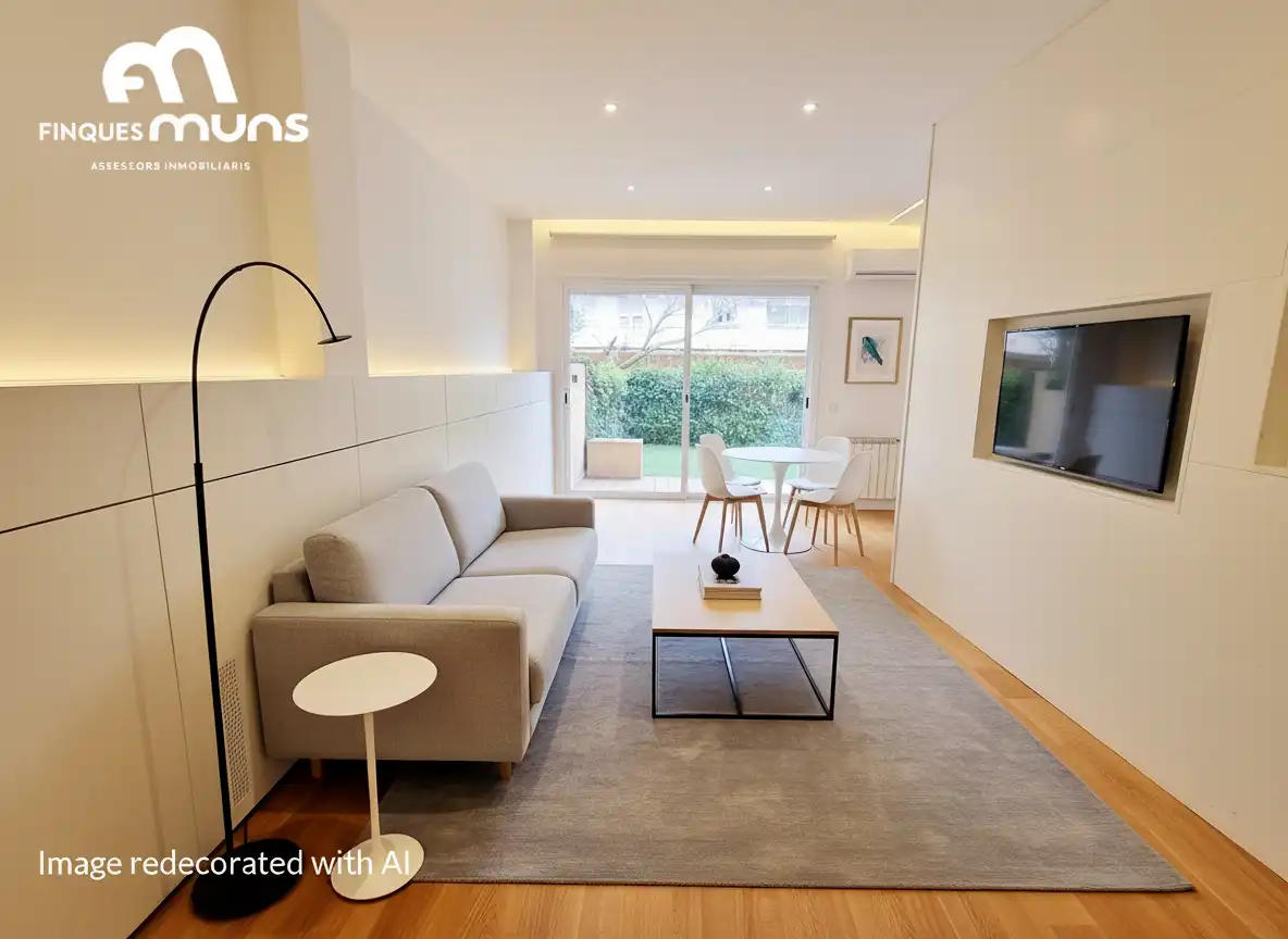 Sala de estar de Piso en venta en Girona con Aire acondicionado, Calefacción y Jardín privado