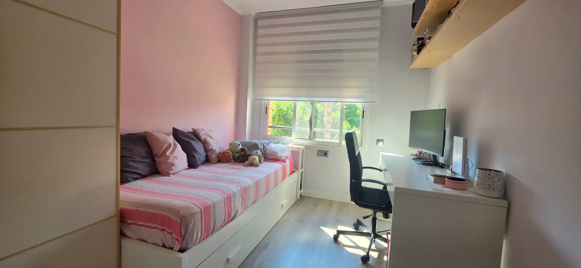Schlafzimmer von Wohnung zum Verkauf in Sant Adrià de Besòs mit Klimaanlage, Heizung und Parkett