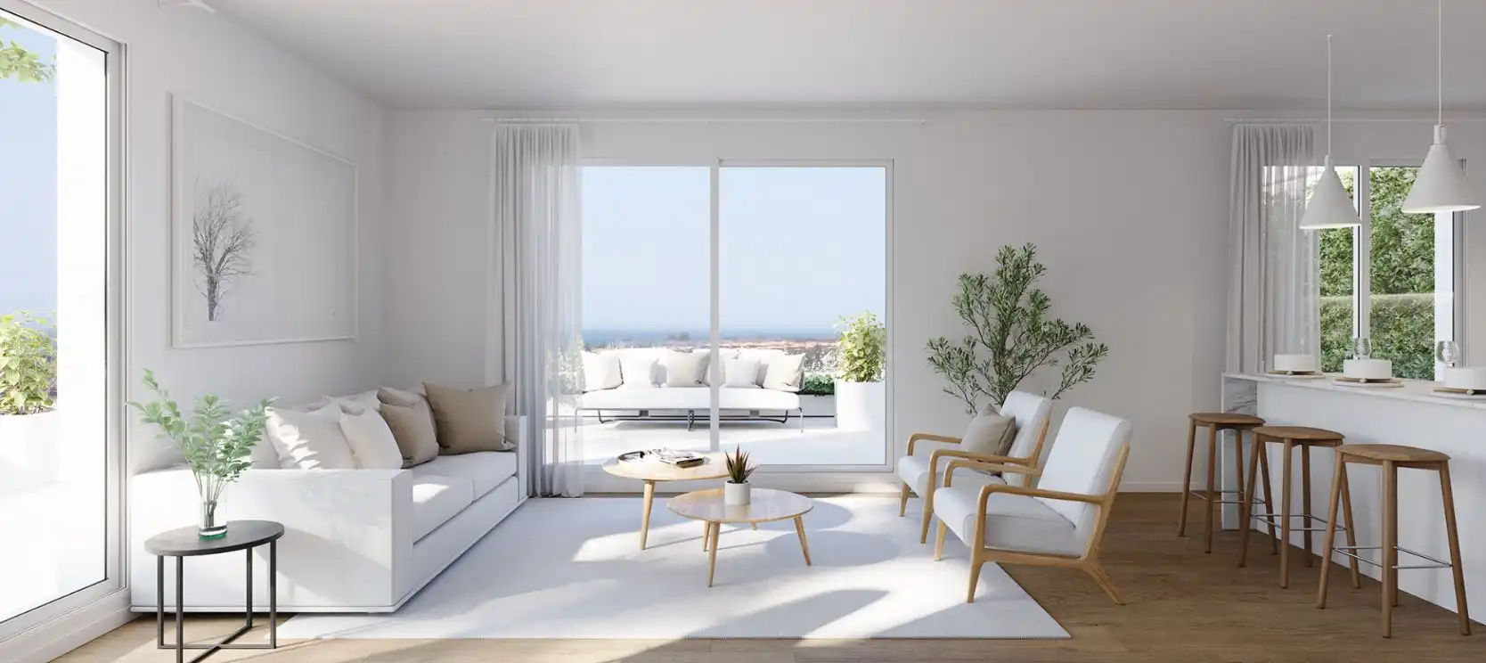 Sala de estar de Piso en venta en Marbella con Aire acondicionado, Calefacción y Terraza