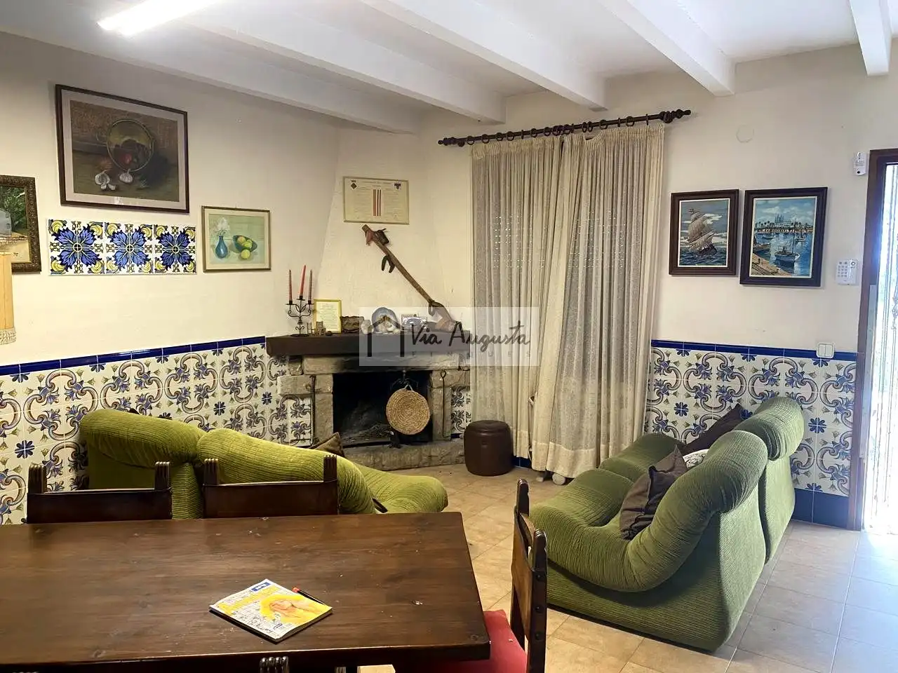 Sala de estar de Finca rústica en venta en Vandellòs i l'Hospitalet de l'Infant con Terraza, Trastero y Piscina
