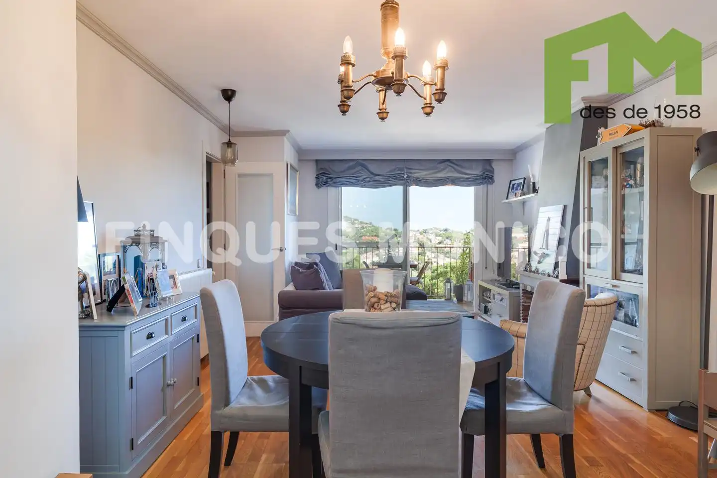 Comedor de Piso de alquiler en Teià con Calefacción, Parquet y Terraza