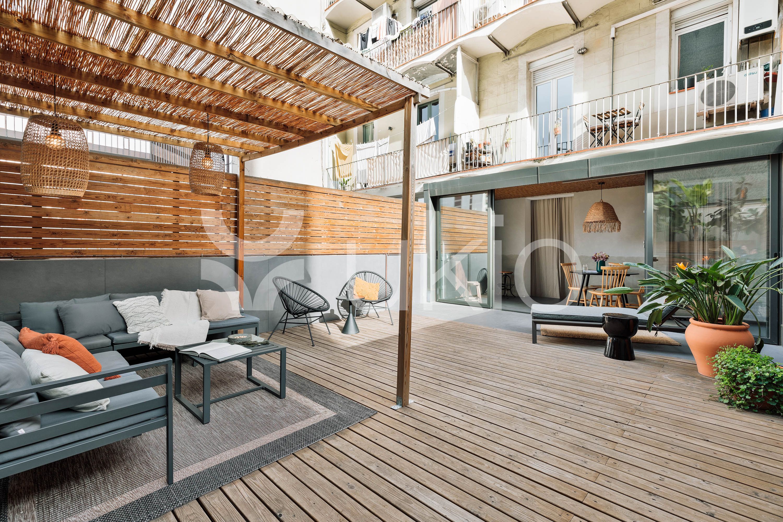Terrace of Apartment to rent in  Barcelona Capital  with Air Conditioner, Heating and Terrace