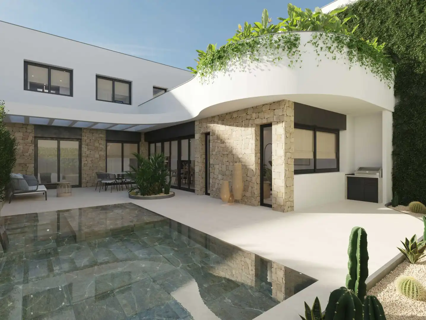 Terraza de Casa adosada en venta en Almoradí con Jardín privado, Terraza y Piscina