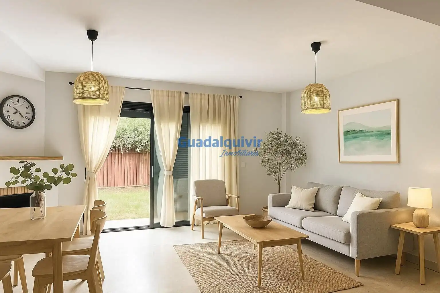 Sala d'estar de Casa adosada en venda en Alcalá de Guadaira amb Jardí privat, Terrassa i Traster