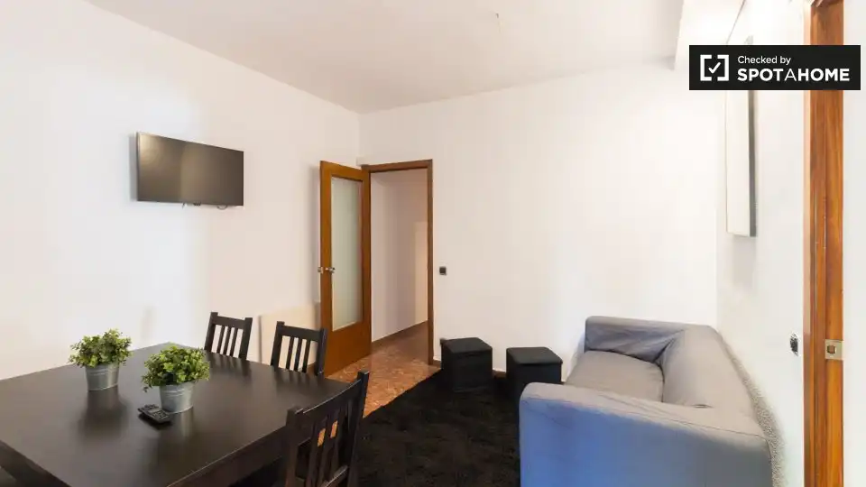 Living room of Flat for share in Barcelona  with Air Conditioner, Heating and Furnished