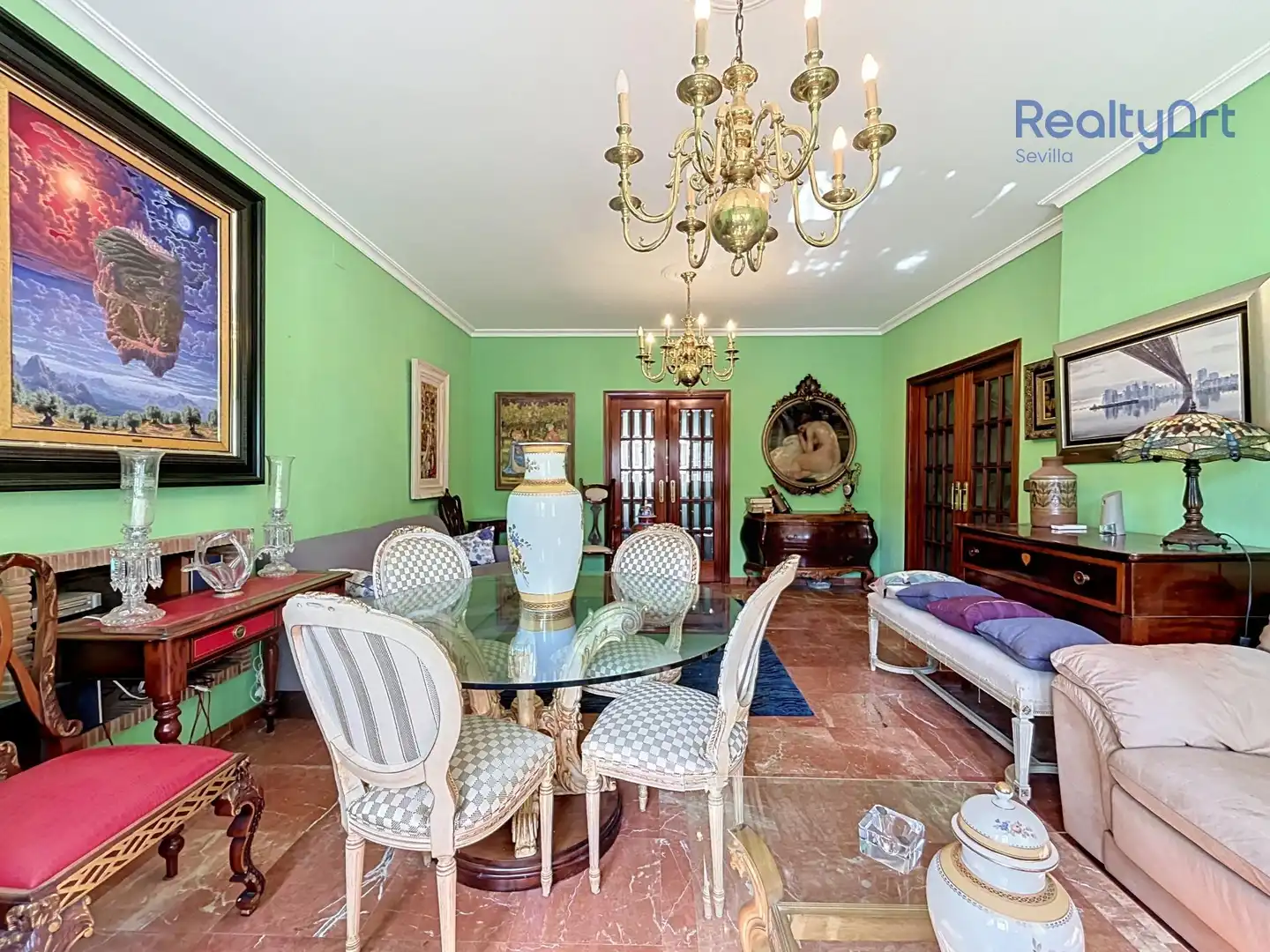 Dining room of Houses for sale in Alcalá de Guadaira  with Air Conditioner, Heating and Private garden