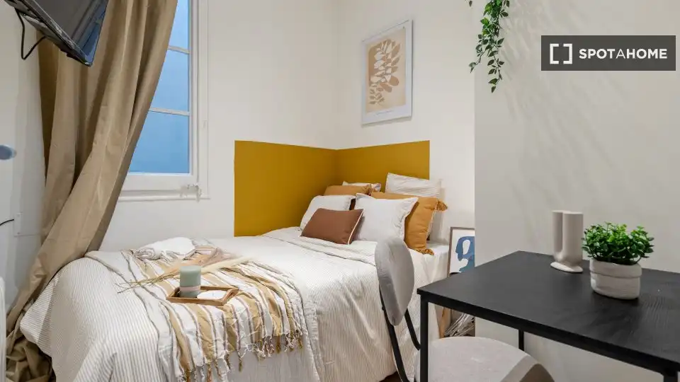 Habitación de Piso de alquiler en Barcelona con Aire acondicionado, Calefacción y Amueblado