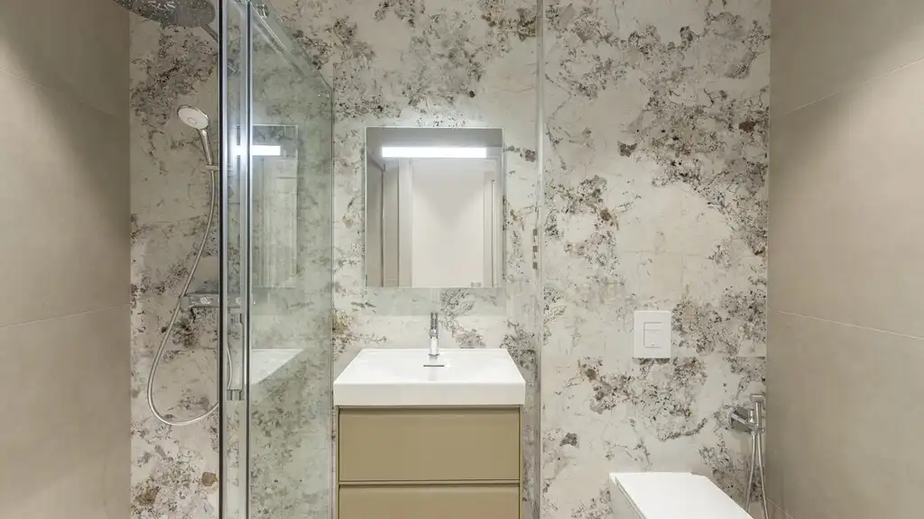 Badezimmer von Wohnungen zum Verkauf in Barcelona mit Klimaanlage, Heizung und Terrasse