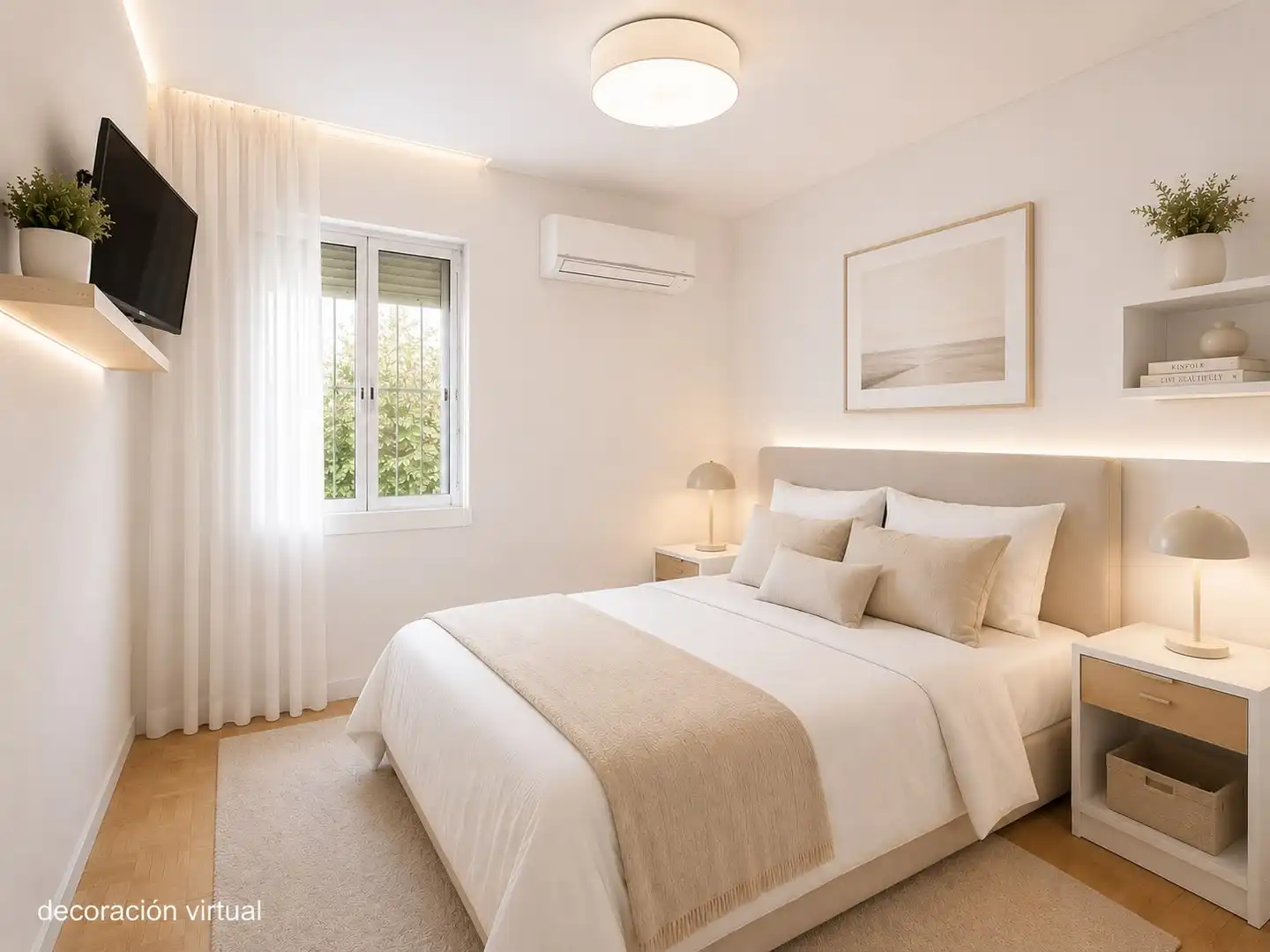 Bedroom of Flat for sale in Madrid  with Air Conditioner, Heating and Parquet flooring
