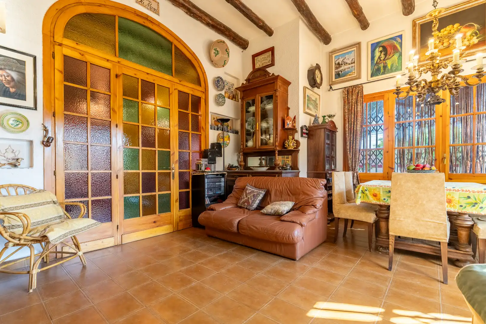 Sala d'estar de Casa o xalet en venda en Les Borges del Camp amb Calefacció, Jardí privat i Terrassa