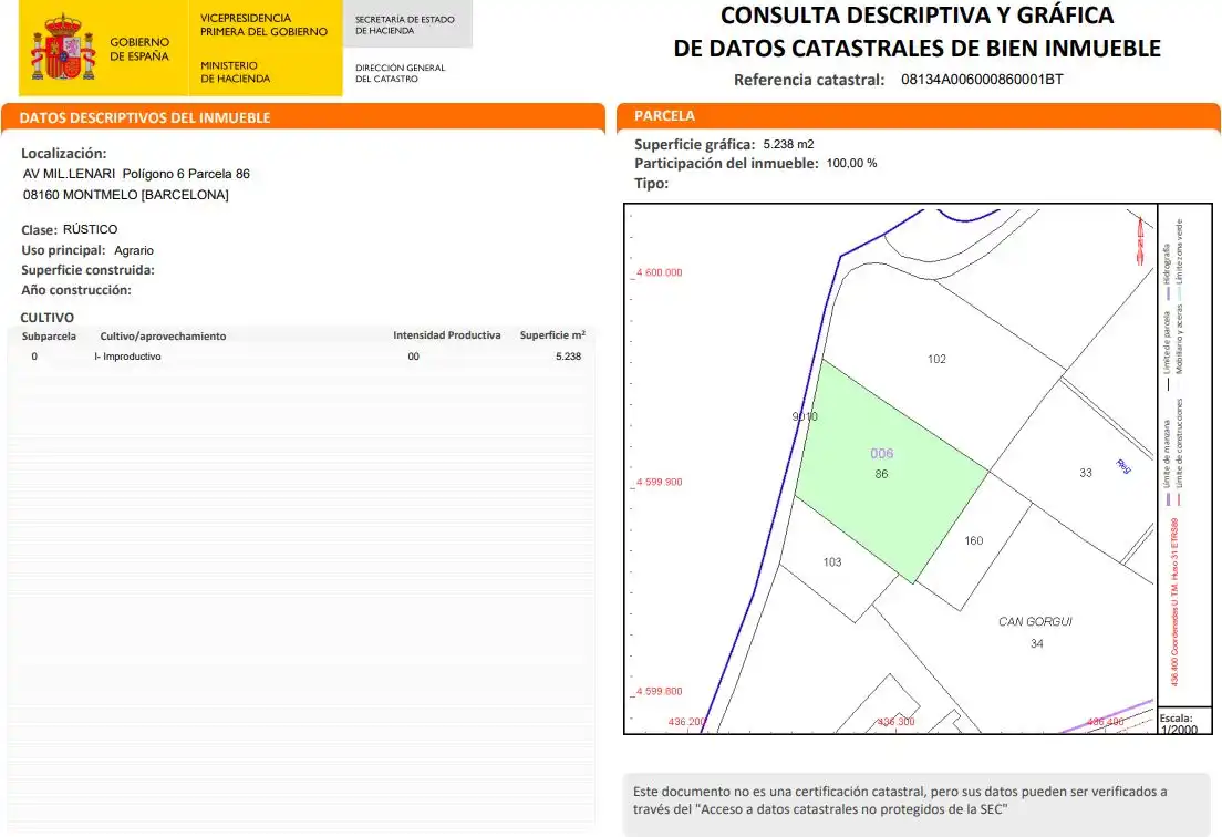 Terreno rústico en venta en C/ Mil Lenari, imagen 2