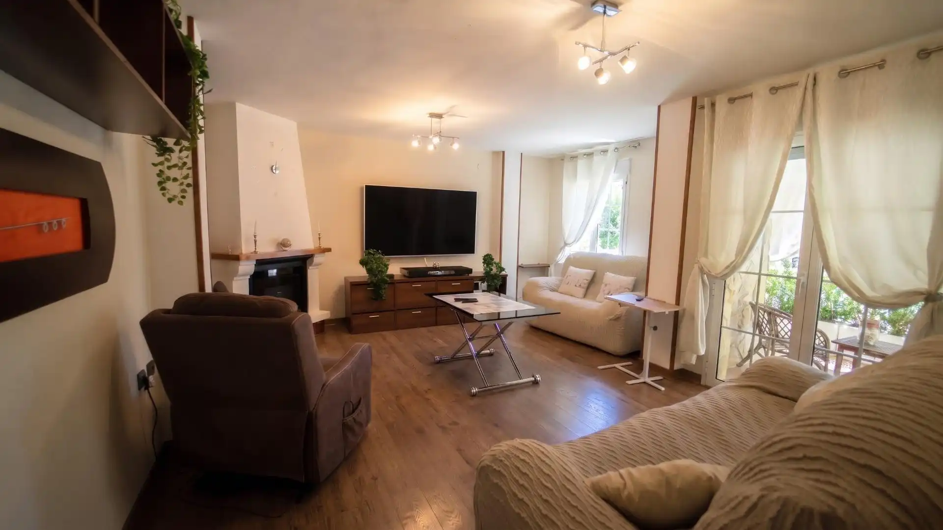 Living room of Houses for rent in Huétor Vega  with Air Conditioner, Heating and Private garden