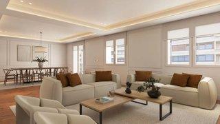 Living room of Flat to rent in  Madrid Capital  with Air Conditioner, Terrace and Balcony