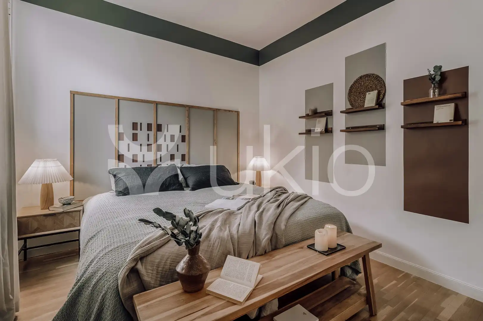 Schlafzimmer von Wohnungen zur Miete in Madrid mit Klimaanlage, Heizung und Möbliert