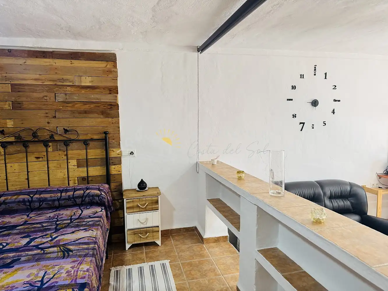 Sala de estar de Apartamento de alquiler en Nerja con Terraza, Piscina y Horno