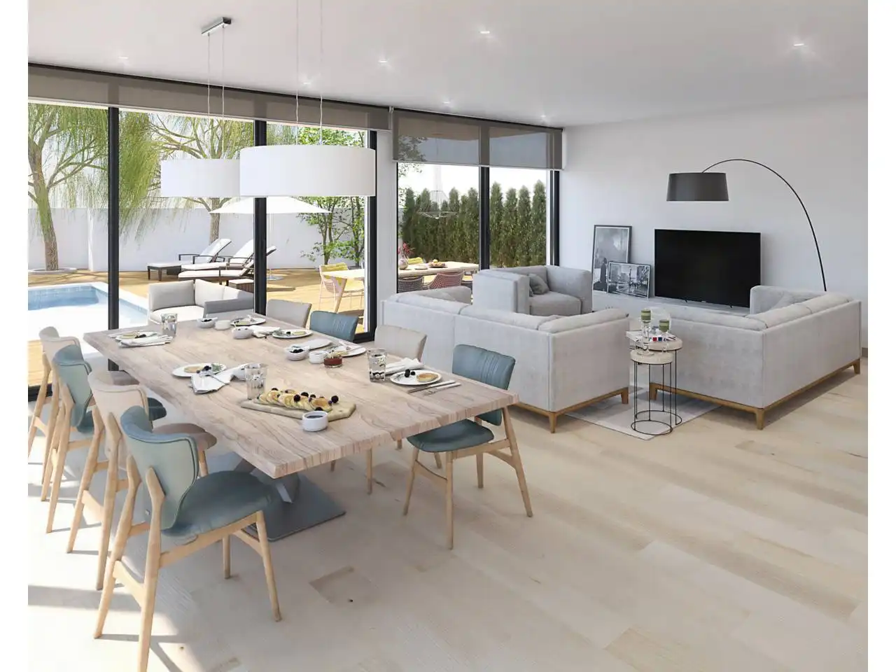 Dining room of Houses for rent in Castelldefels  with Heating, Private garden and Parquet flooring