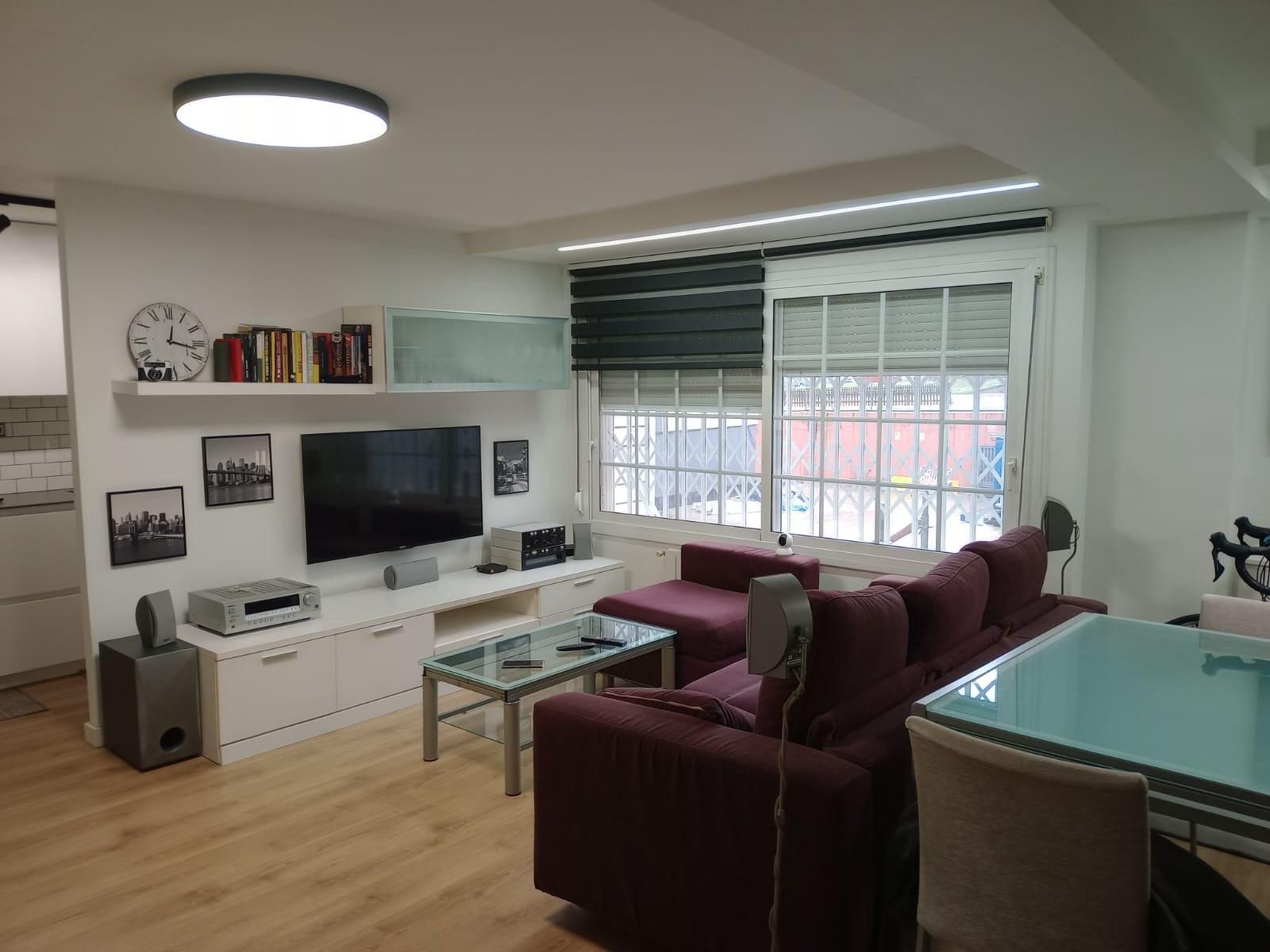 Sala de estar de Piso en venta en Badalona con Parquet