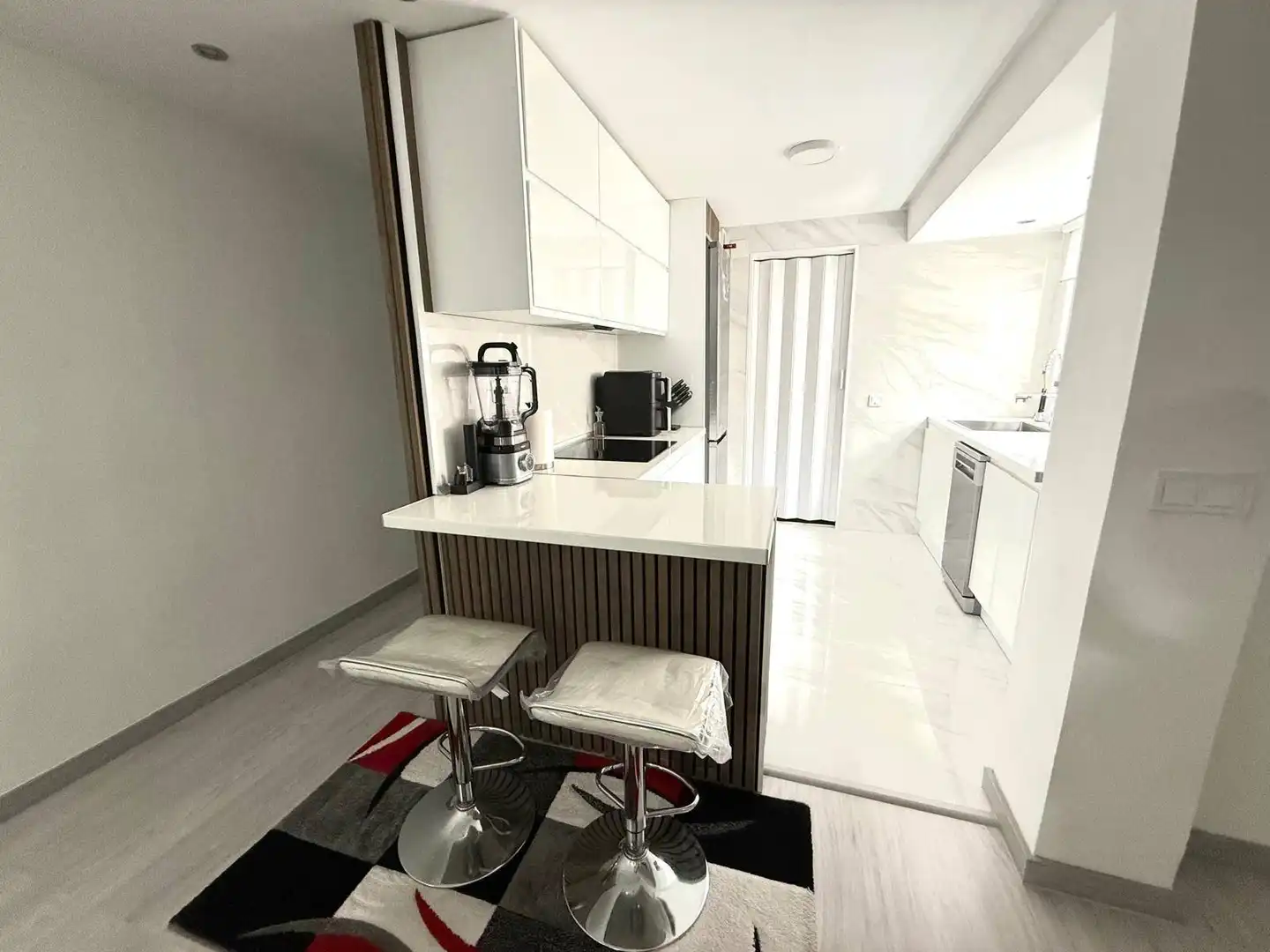 Kitchen of Flat for sale in Valencia  with Air Conditioner, Furnished and Balcony