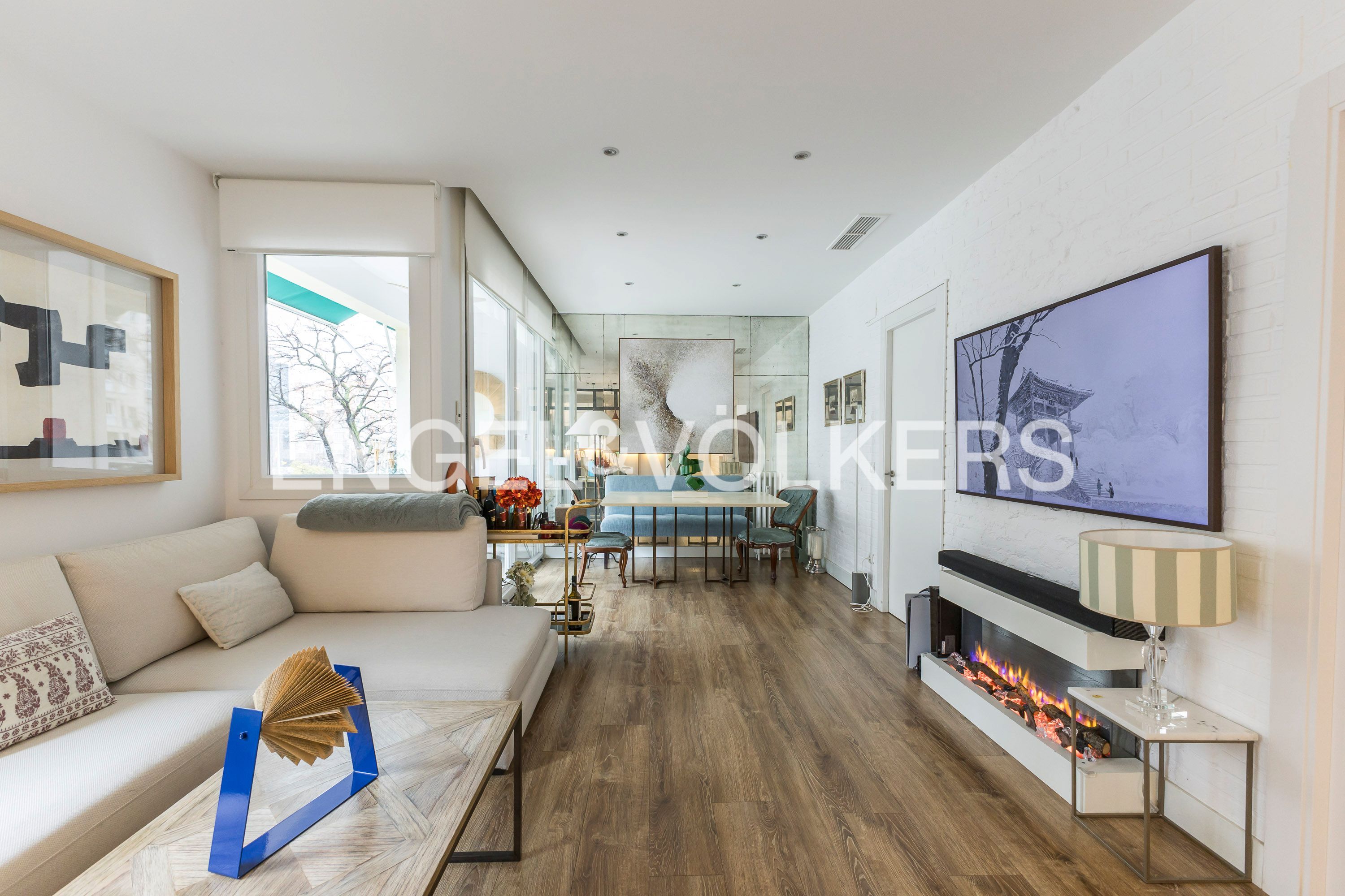 Living room of Flat for sale in  Madrid Capital  with Air Conditioner, Heating and Terrace