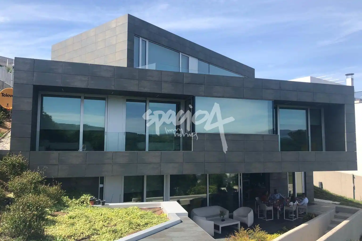 Vista exterior de Casa o chalet en venta en Sarria con Aire acondicionado, Jardín privado y Terraza