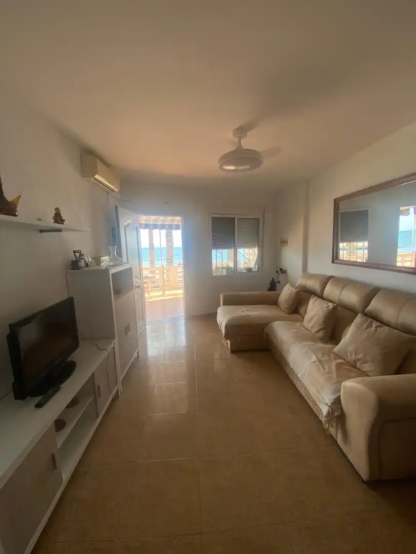 Living room of Flat for rent in Roquetas de Mar  with Air Conditioner, Heating and Private garden
