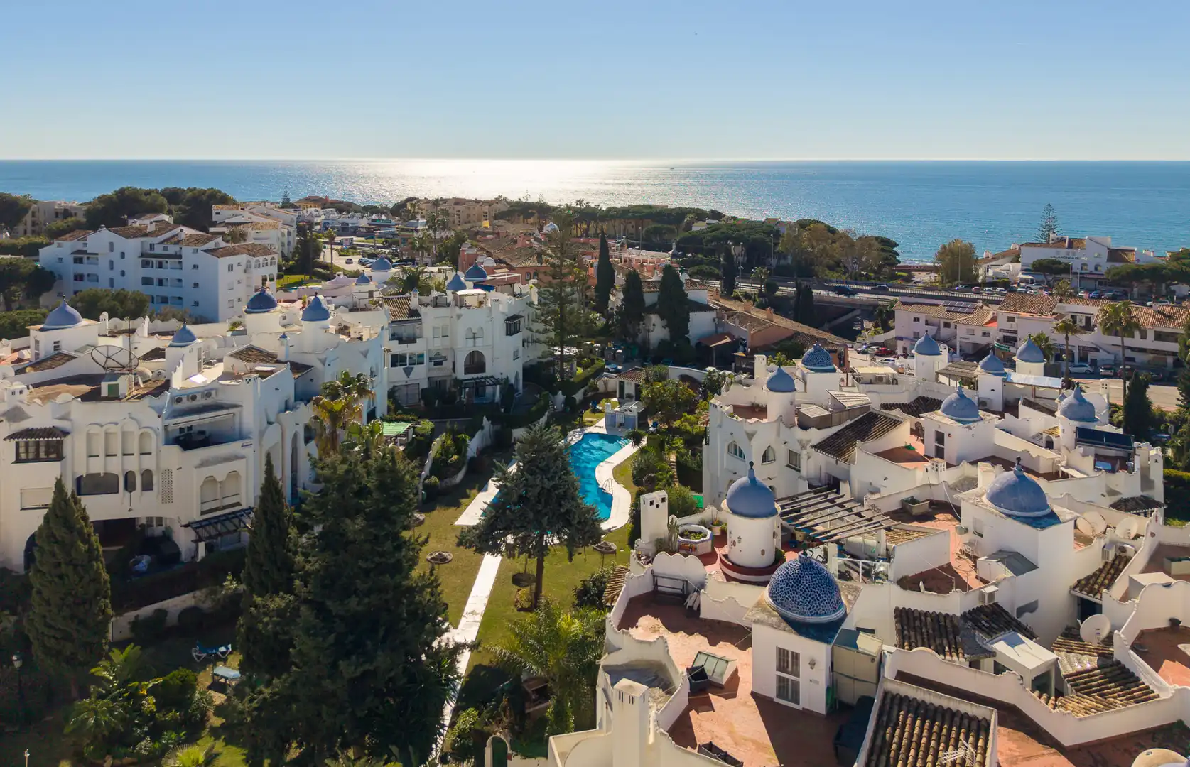 Vista exterior de Apartamento en venta en Mijas con Aire acondicionado, Jardín privado y Terraza