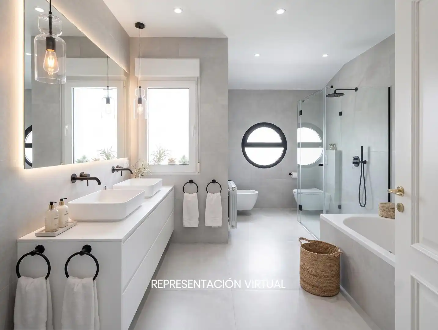 Bathroom of Detached homes for sale in Galapagar  with Air Conditioner, Heating and Private garden