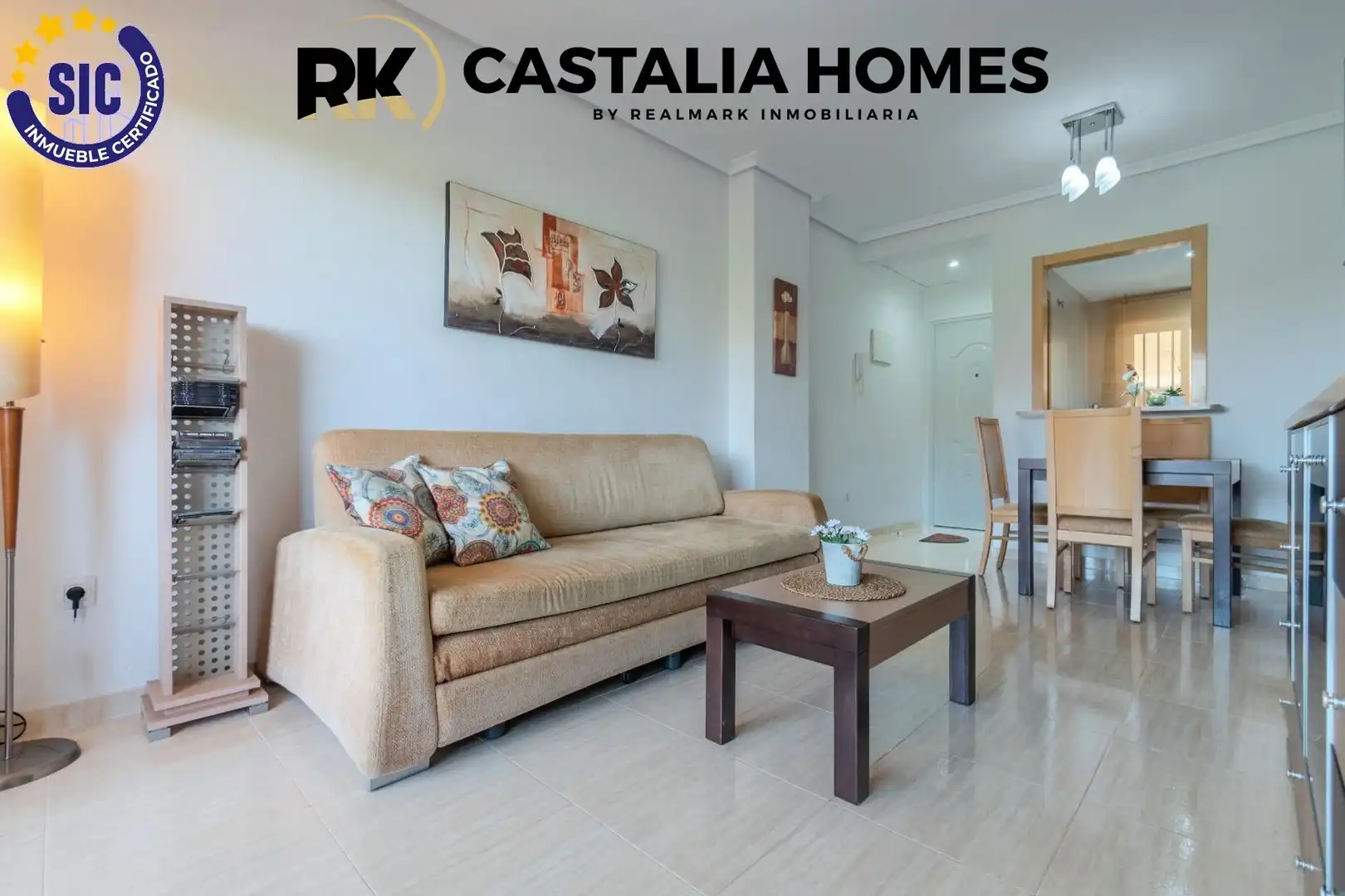 Sala d'estar de Apartament en venda en Oropesa del Mar / Orpesa amb Aire condicionat, Jardí privat i Terrassa
