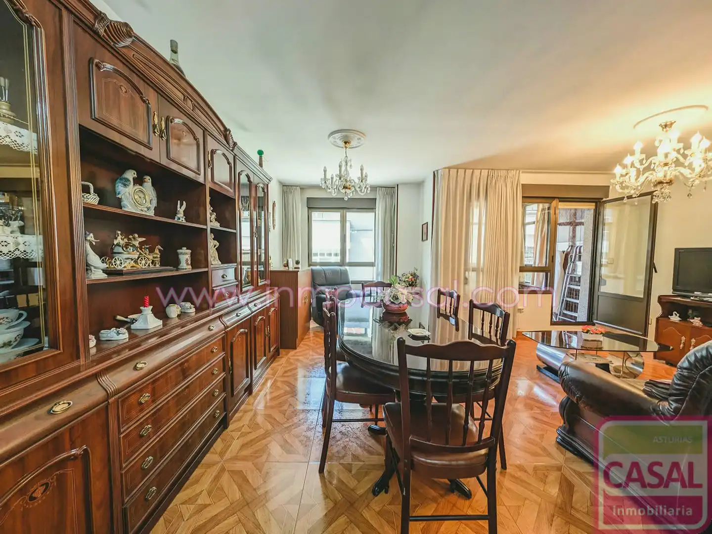 Dining room of Flat for sale in Langreo  with Heating, Terrace and Storage room