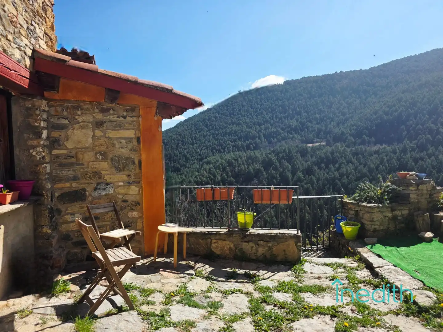 Terrassa de Casa o xalet en venda en El Pont de Bar amb Aire condicionat, Jardí privat i Terrassa