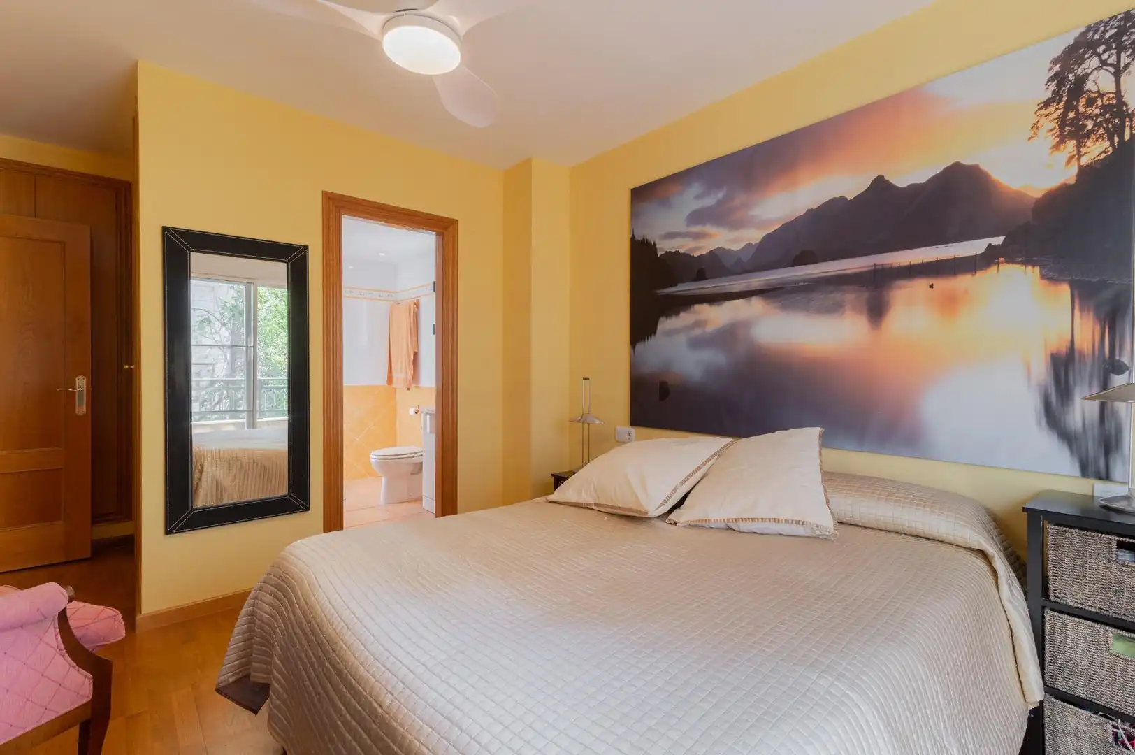 Schlafzimmer von Einfamilien-Reihenhaus zum Verkauf in Benicasim / Benicàssim mit Heizung, Privatgarten und Terrasse