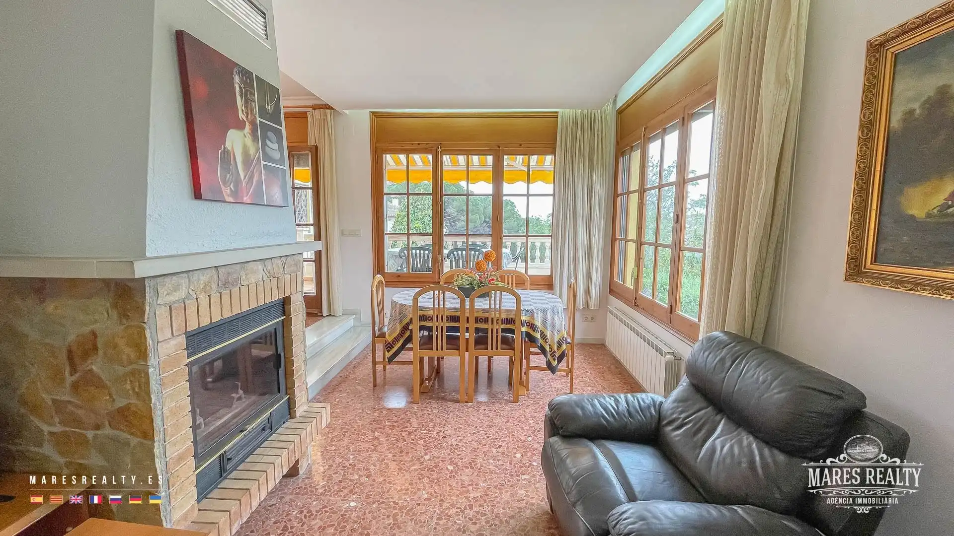 Sala d'estar de Casa o xalet en venda en Lloret de Mar amb Calefacció, Jardí privat i Terrassa