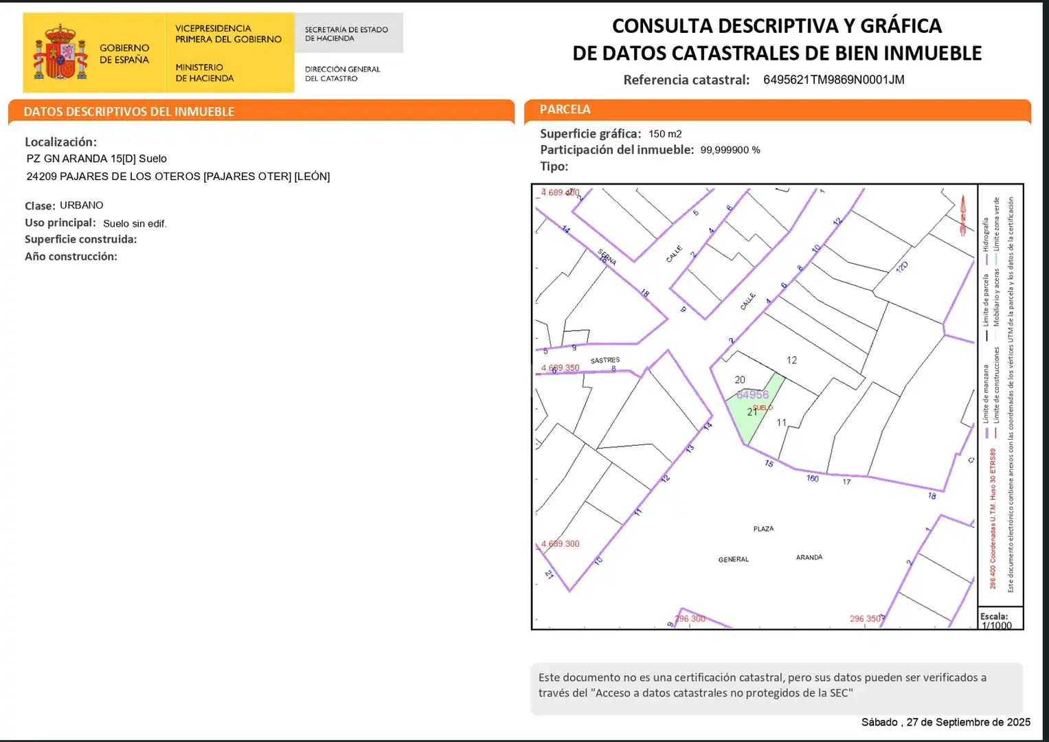 Residencial en venda en Pajares de los Oteros