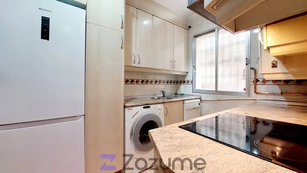 Kitchen of Flat for rent in Madrid  with Air Conditioner, Heating and Oven