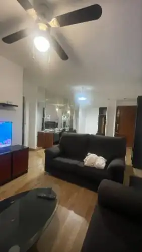 Sala de estar de Piso de alquiler en  Zaragoza Capital con Calefacción, Parquet y Amueblado