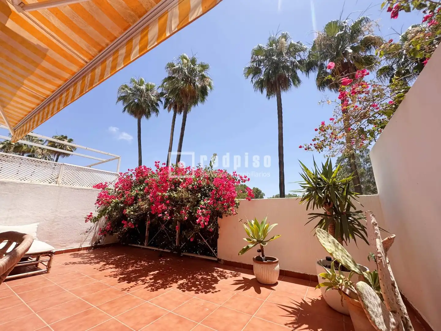 Terraza de Piso de alquiler en Málaga con Aire acondicionado, Jardín privado y Terraza