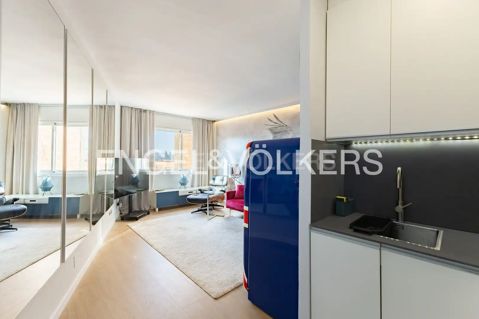 Sala de estar de Ático de alquiler en Barcelona con Aire acondicionado, Calefacción y Parquet