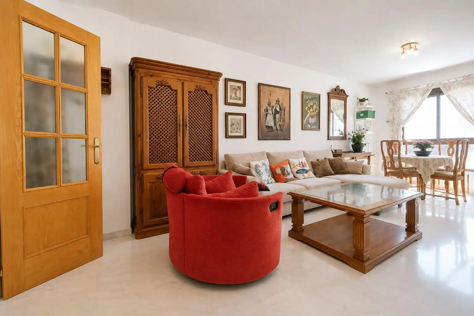 Sala de estar de Ático de alquiler en Málaga con Jardín privado, Terraza y Amueblado